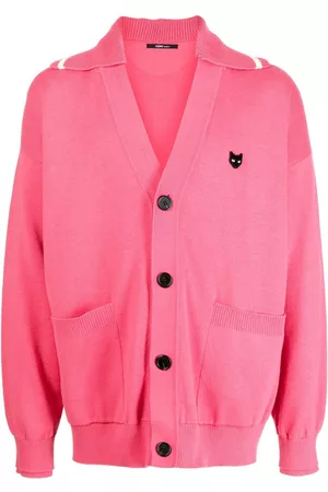 SONGZIO V-neck logo-patch cardigan