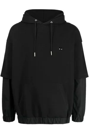 SONGZIO Layered-effect logo-patch hoodie