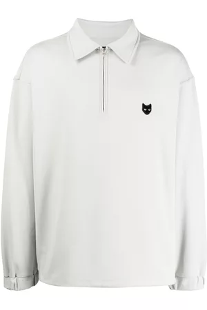 SONGZIO Logo-patch zip-front polo shirt