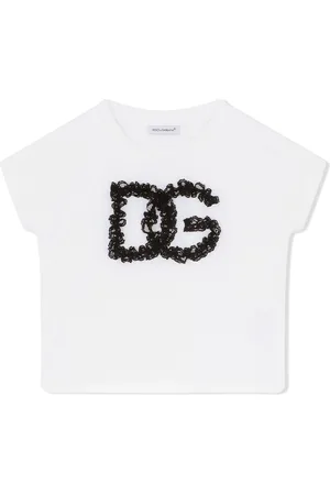 Dolce & Gabbana Lace-logo cotton T-shirt