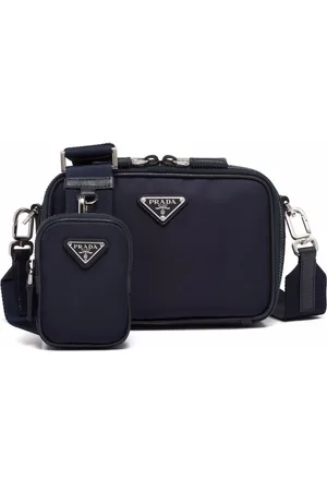 Prada Triangle-logo Brique messenger bag