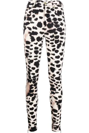 Roberto Cavalli Animal-print high-waist leggings