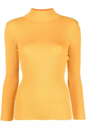 Saint Laurent 1970s mock neck ribbed jumper