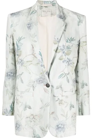 FORTE FORTE Floral-print single-breasted blazer