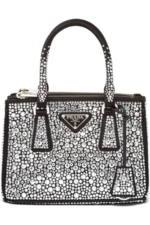 Prada Galleria crystal-embellished duchesse mini bag
