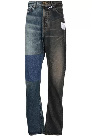 Maison Mihara Yasuhiro Two-tone straight-leg jeans