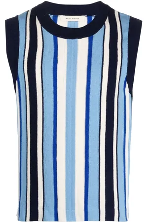 WALES BONNER Scale striped knitted vest