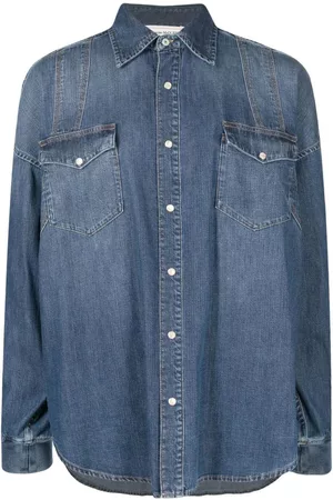 Alexander McQueen Long-sleeved buttoned denim shirt