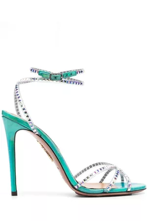 Aquazzura Dance crystal-embellished 105mm sandals