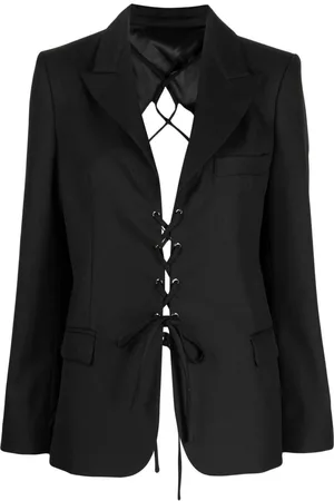 Rokh Laced open back tailored blazer