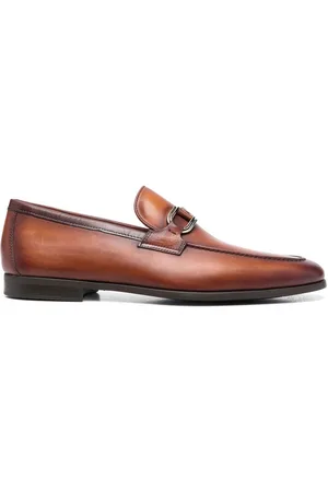Magnanni Front-strap almond-toe loafers