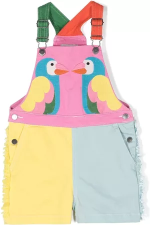 Stella McCartney Colour-block lovebird dungarees