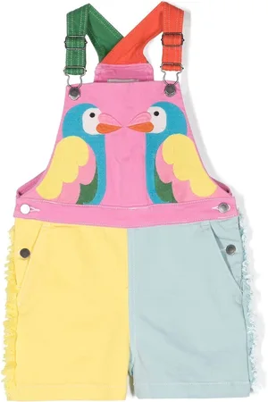 Stella McCartney Colour-block lovebird dungarees