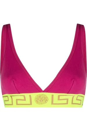VERSACE Greca-print bra