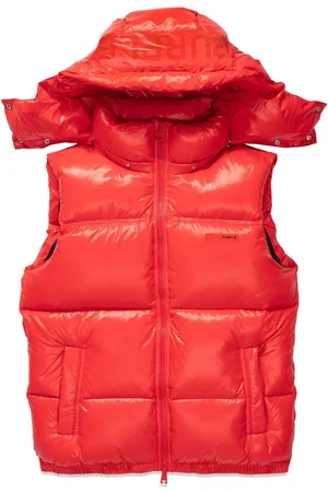 Purple Brand Logo patch puffer vest