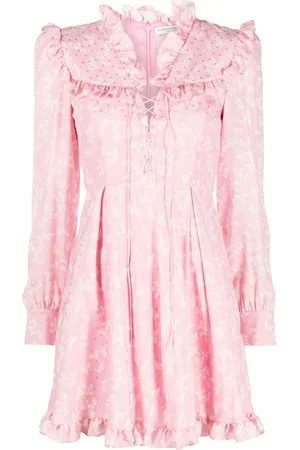 Alessandra Rich Floral-print ruffled minidress