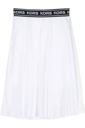 Michael Kors Logo-waistband pleated skirt