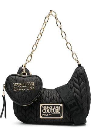 VERSACE Faux-leather matelassé shoulder bag