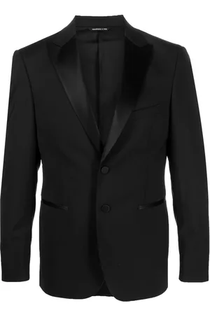 Tonello Men Blazers - Contrast-lapel smoking jacket