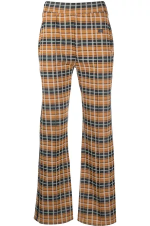 WALES BONNER Check-pattern straight-leg trousers