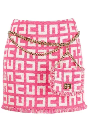Elisabetta Franchi Monogram-jacquard tweed miniskirt