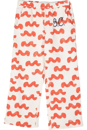 Bobo Choses Wave-print elasticated trousers