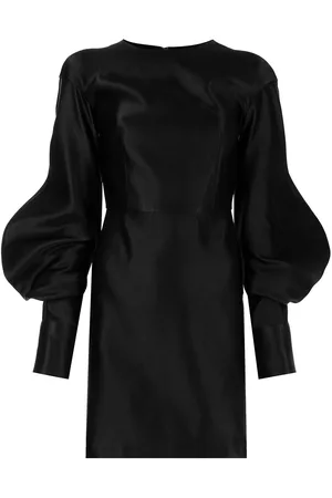 Tom Ford Puff-sleeve duchess-silk minidress