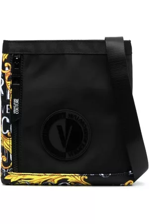 VERSACE Logo-patch detail messenger bag