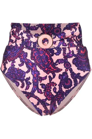 ZIMMERMANN High-waisted paisley bikini bottoms