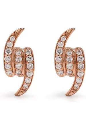 STEPHEN WEBSTER 18kt rose Forget Me Not diamond stud earring