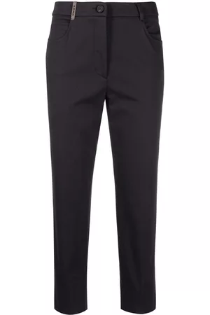 PESERICO SIGN Cropped straight-leg trousers