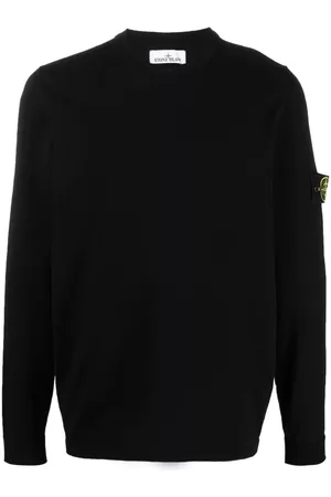 Stone Island Logo-patch crew neck jumper