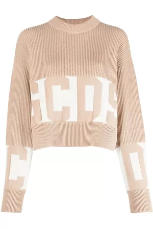 GCDS Intarsia-knit logo jumper