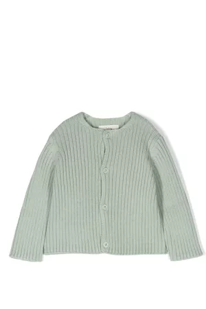 TEDDY & MINOU Rib-knit cotton cardigan