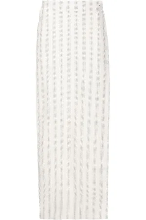 AMIR SLAMA Stripe-print maxi skirt