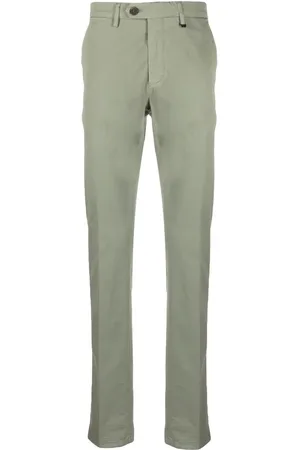 CANALI Pressed-crease cotton chinos