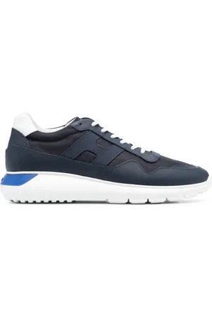 Hogan Men Sneakers - Leather logo-patch low-top sneakers