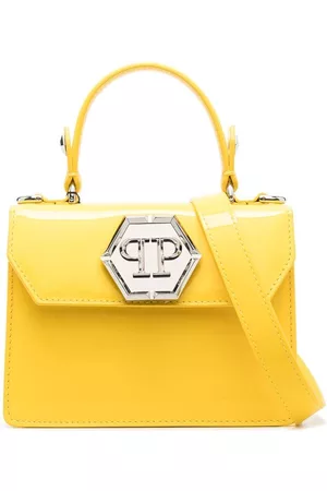 Philipp Plein Logo-plaque patent-leather handbag