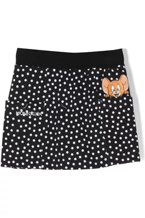 MONNALISA Polka-dot cartoon-print skirt