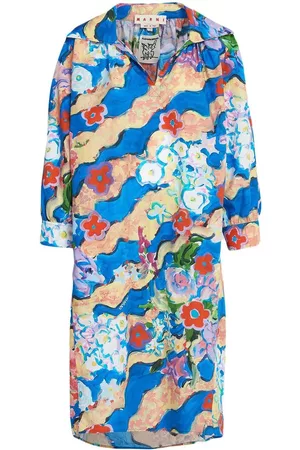 Marni Graphic-print cotton shirtdress