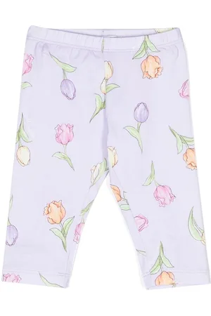 MONNALISA Floral-print stretch-cotton leggings