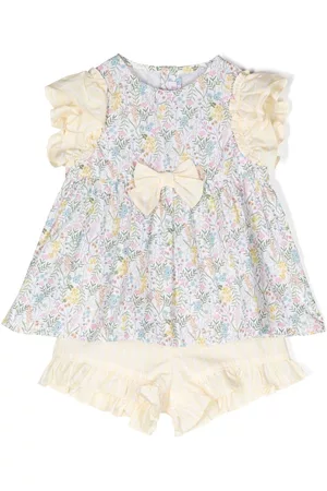 Il gufo Floral-print ruffled sundress