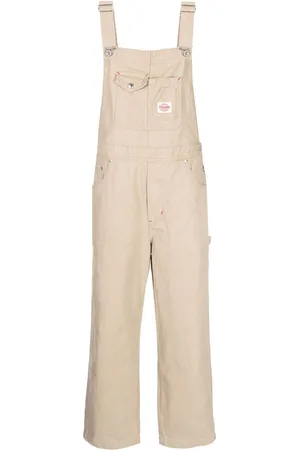Chocoolate Women Dungarees - Logo-patch cotton dungarees
