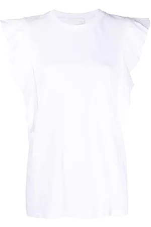 Chloé Gathered-detail sleeveless top
