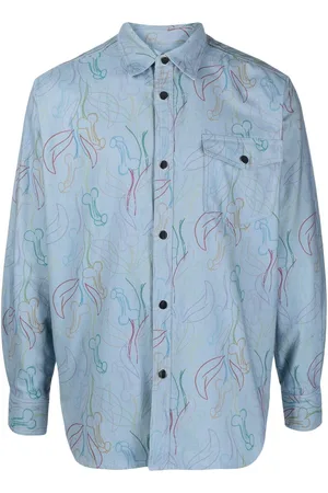 Viktor & Rolf Men Denim - Graphic-print button-up denim shirt