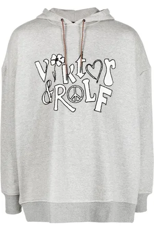 Viktor & Rolf Men Sweatshirts - Logo-print cotton hoodie