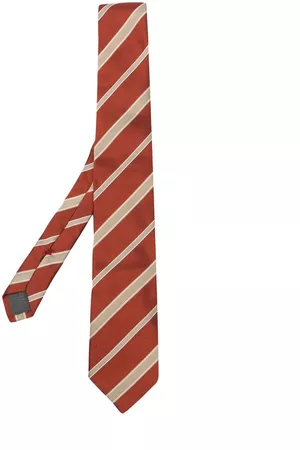 Brunello Cucinelli Men Bow Ties - Silk stripe-print tie
