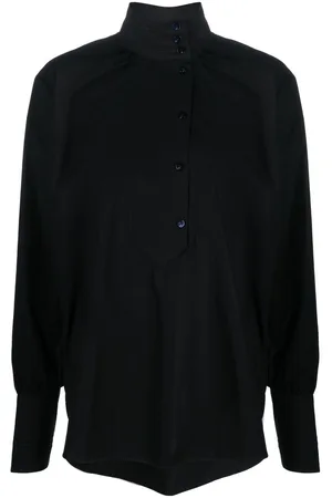 Patou High-neck cotton blouse
