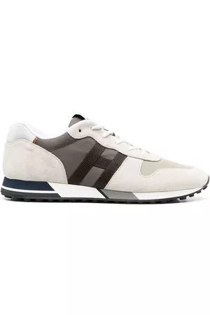 Hogan Logo-patch leather sneakers