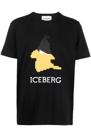 Iceberg Men Short Sleeve - Pixelated graphic-print T-shirt